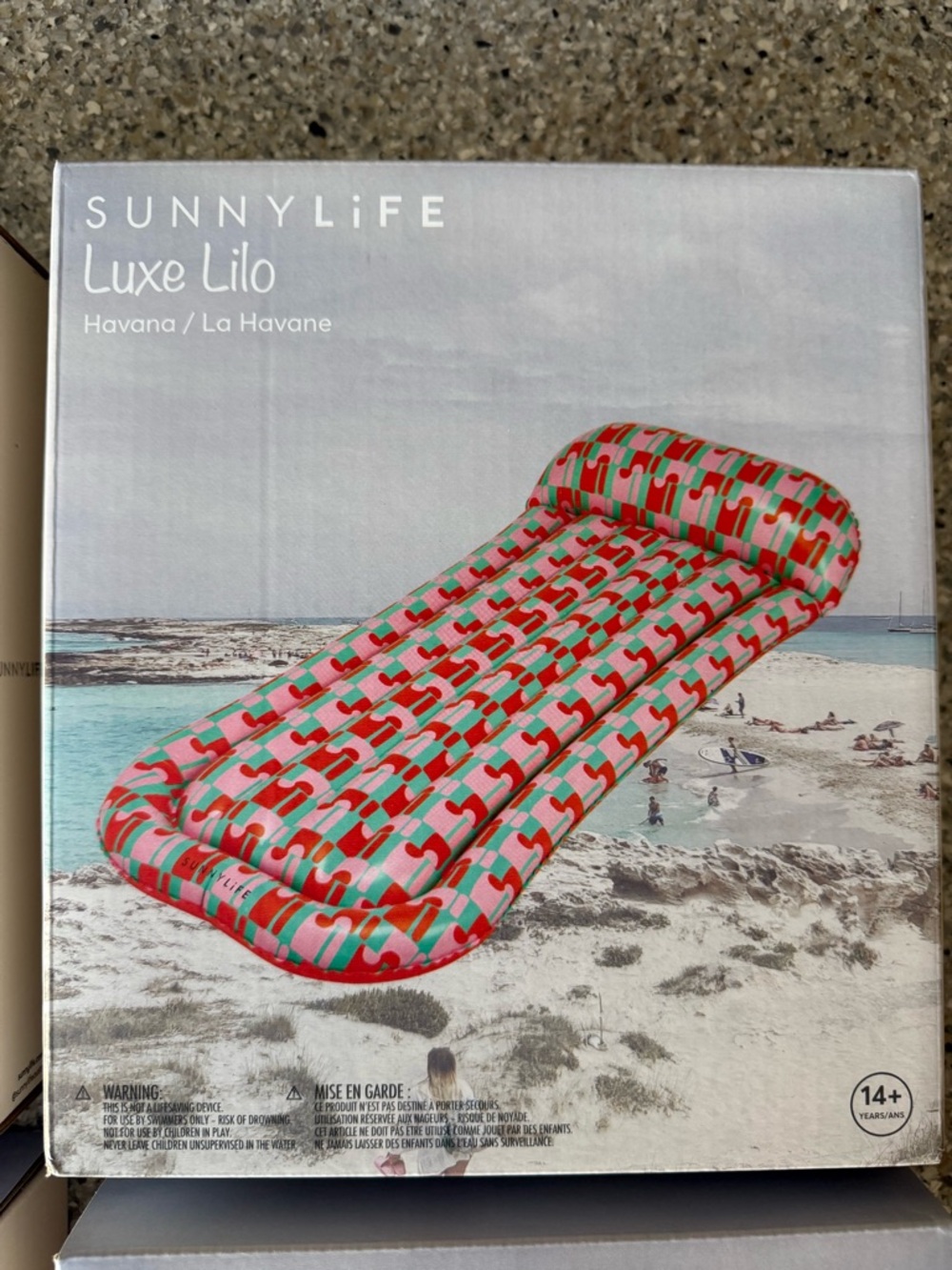 NEW SUNNYLiFE Luxe Lilo Havana Inflatable Pool Float Floatie Lounger